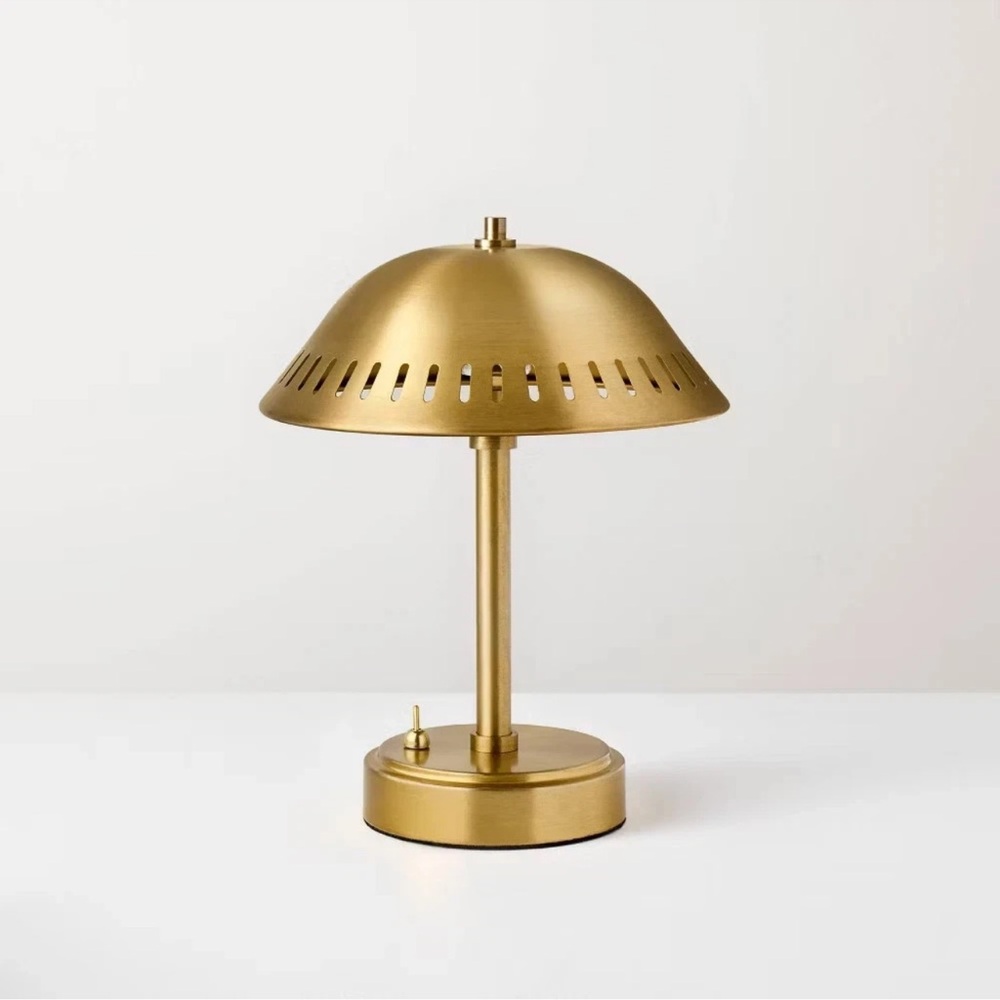 Portable Table Lamp Brass Gold Rechargeable Cordless - Hearth & Hand Magnolia